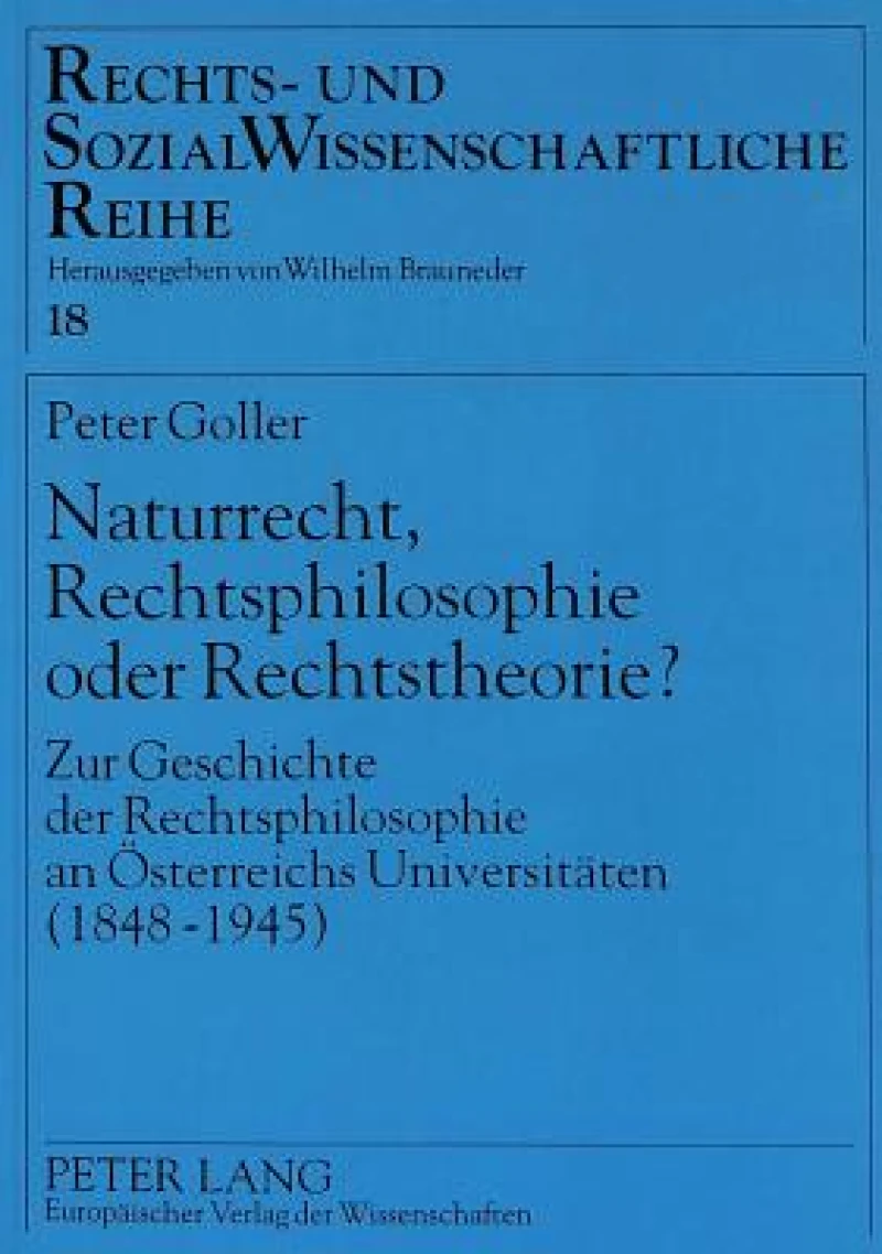 Naturrecht, Rechtsphilosophie oder Rechtstheorie?