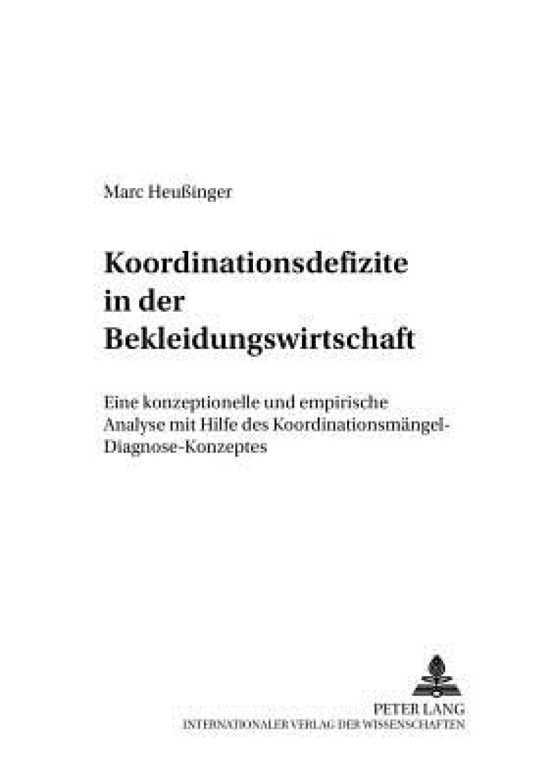 Koordinationsdefizite in der Bekleidungswirtschaft