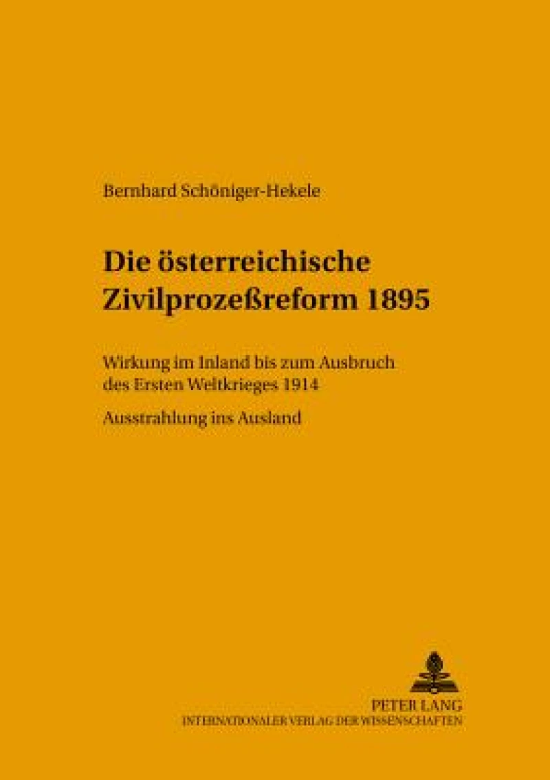 Die oesterreichische Zivilprozereform 1895