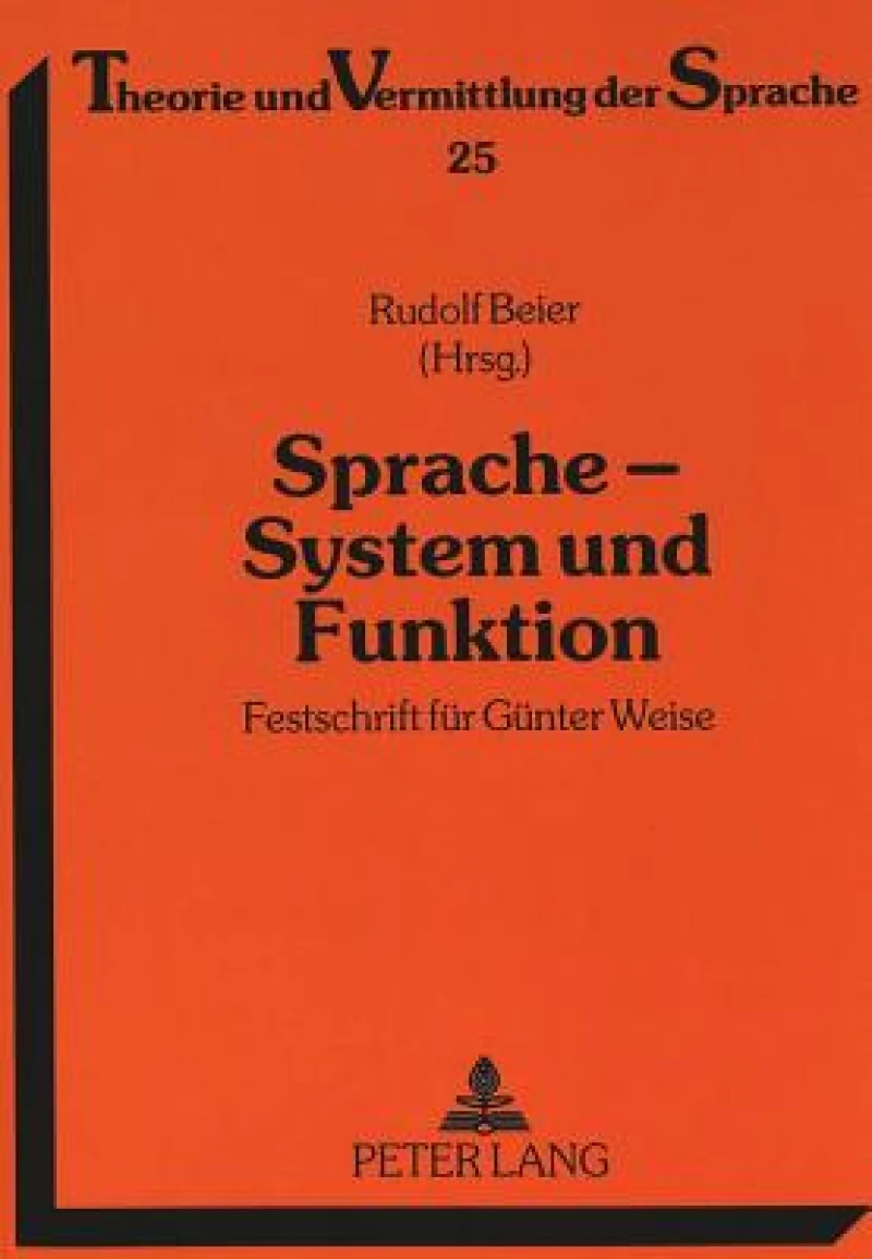 Sprache - System Und Funktion