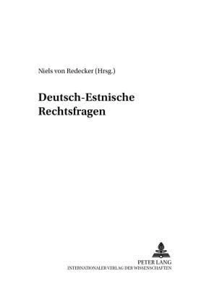Deutsch-Estnische Rechtsfragen
