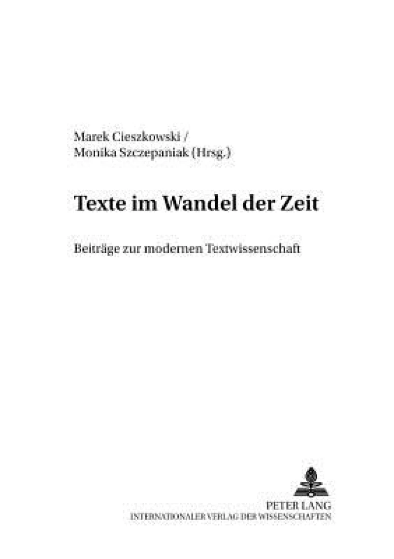 Texte im Wandel der Zeit