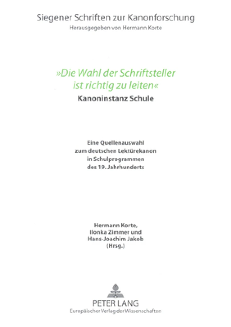 «Die Wahl der Schriftsteller ist richtig zu leiten»