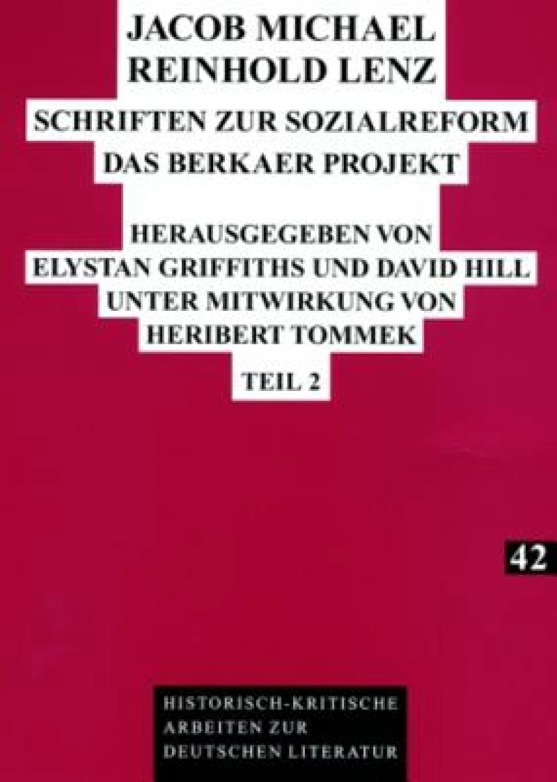 Jacob Michael Reinhold Lenz - Schriften Zur Sozialreform