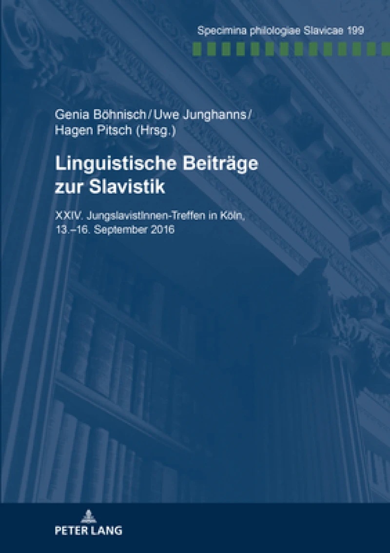 Linguistische Beitraege Zur Slavistik