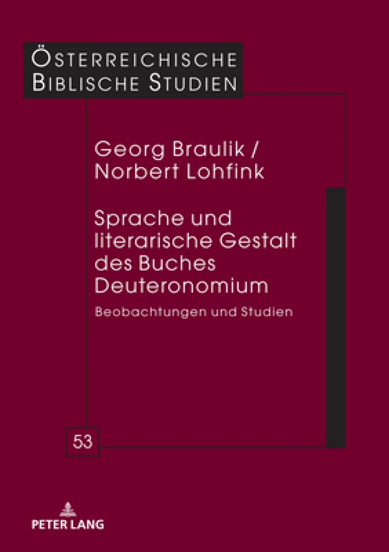 Sprache und literarische Gestalt des Buches Deuteronomium