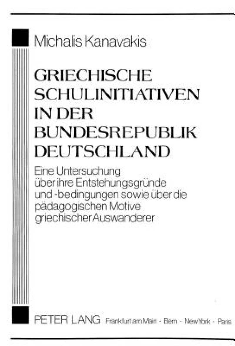 Griechische Schulinitiativen in Der Bundesrepublik Deutschland