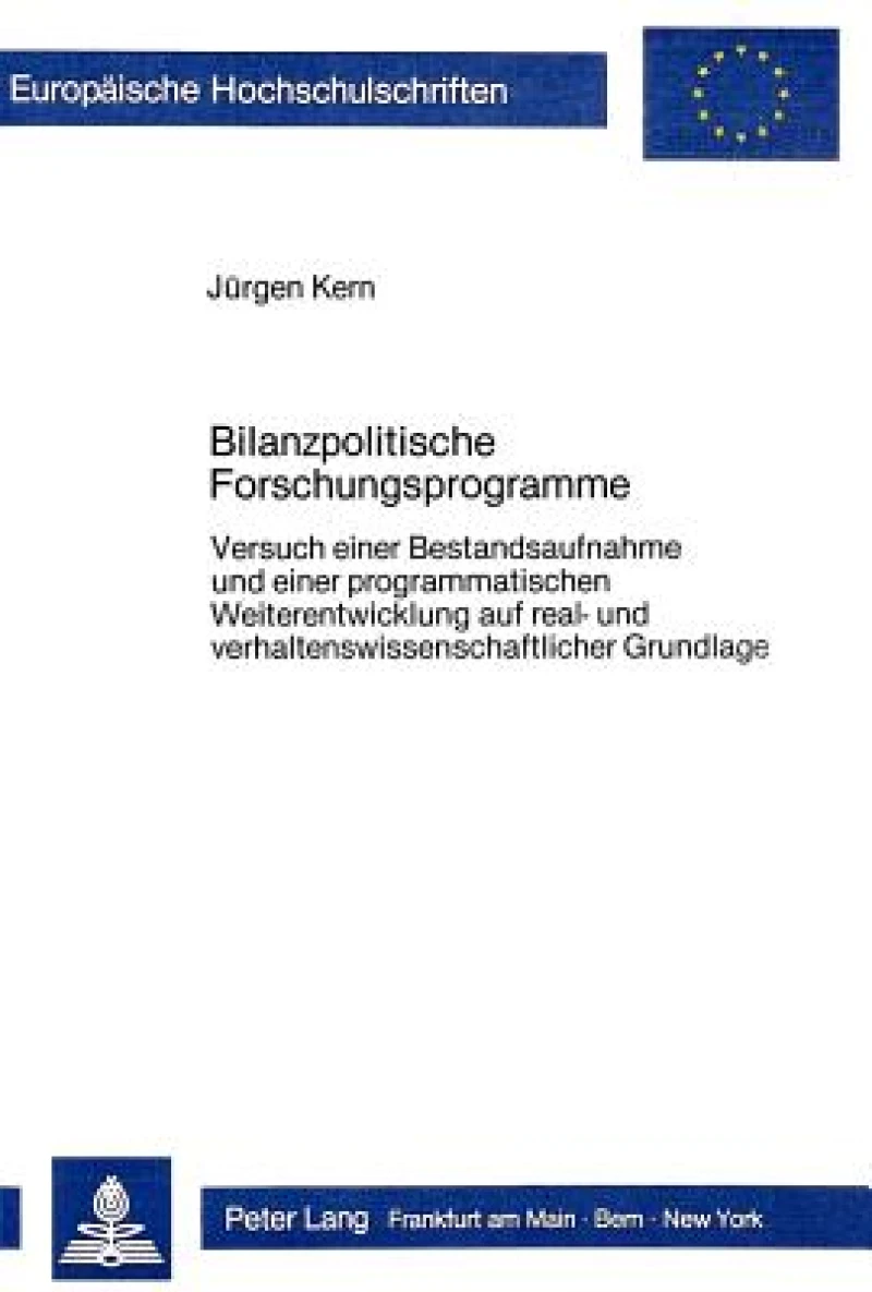 Bilanzpolitische Forschungsprogramme
