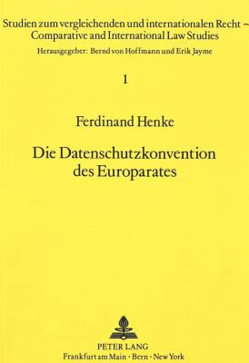 Die Datenschutzkonvention des Europarates