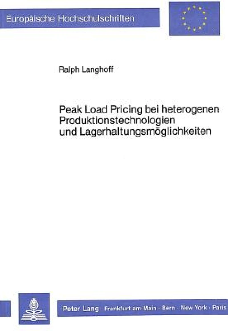 Peak Load Pricing bei heterogenen Produktionstechnologien und Lagerhaltungsmoeglichkeiten