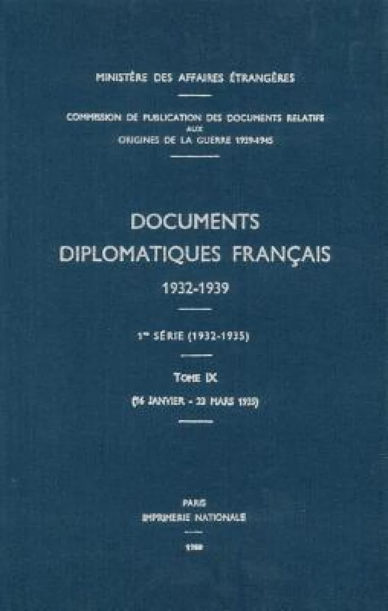 Documents Diplomatiques Francais
