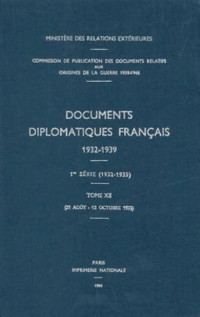 Documents Diplomatiques Francais