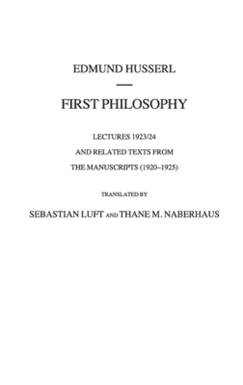 First Philosophy